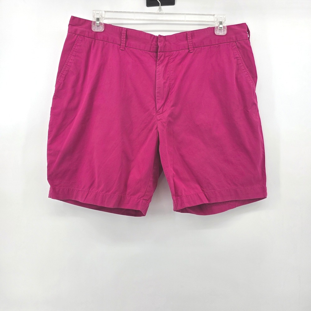 Polo Golf Ralph Lauren Mens 38 Pink Pima Cotton Blend Flat Front Chino Shorts